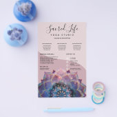 Boho Nebula Mandala, Mystical Flyer (Enkel)