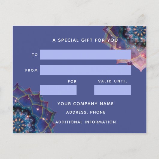 Boho Nebula Mandala, Mystical Flyer (Achterkant)