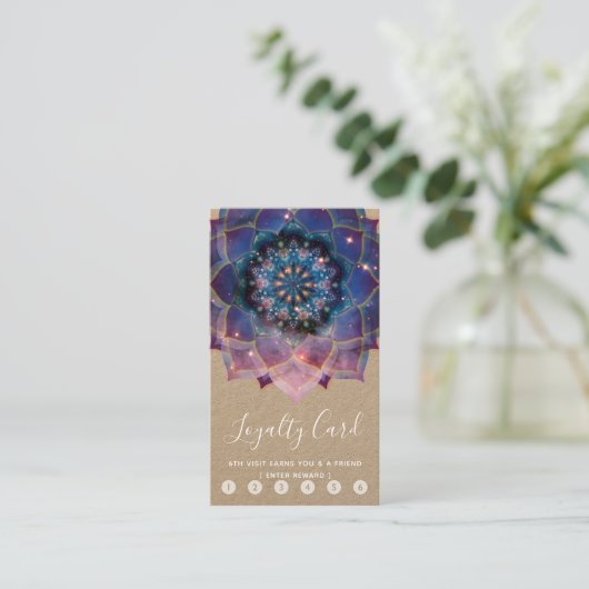 Boho Nebula Mandala, Mystical Klantenkaartje (Staand voorkant)
