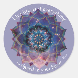 Boho Nebula Mandala, Mystical Ronde Sticker
