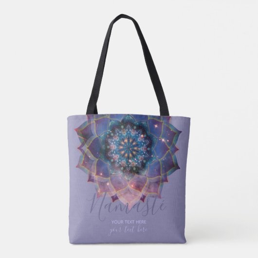 Boho Nebula Mandala, Mystical Tote Bag (Achterkant)