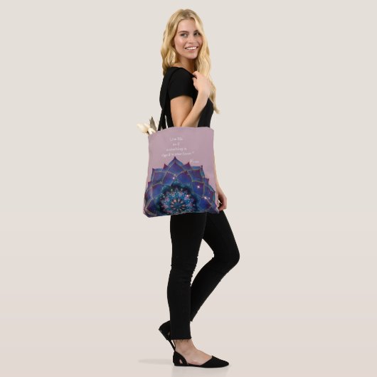 Boho Nebula Mandala, Mystical Tote Bag (Op model)