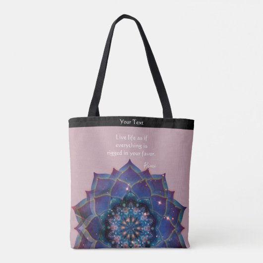 Boho Nebula Mandala, Mystical Tote Bag (Achterkant)