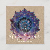 Boho Nebula Mandala, Mystical Vierkante Visitekaartje (Voorkant)
