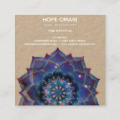 Boho Nebula Mandala, Mystical Vierkante Visitekaartje (Achterkant)