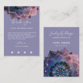 Boho Nebula Mandala, Mystical Visitekaartje (Voorkant / Achterkant)