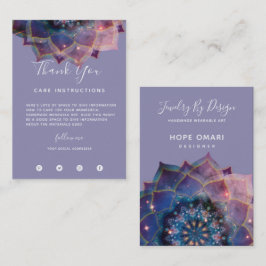 Boho Nebula Mandala, Mystical Visitekaartje