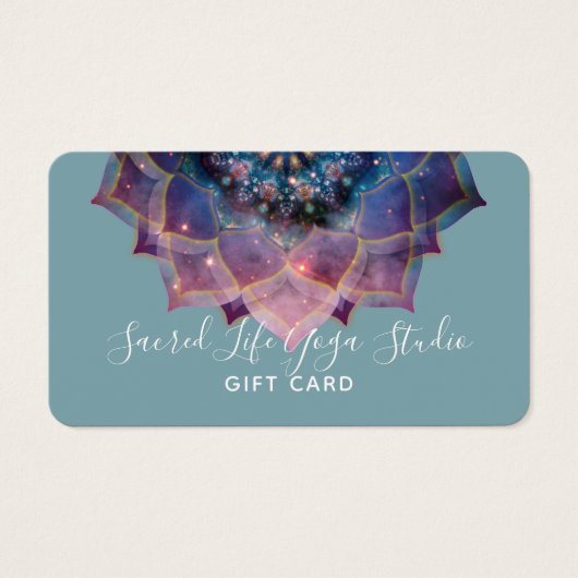 Boho Nebula Mandala, Mystical Visitekaartje (Voorkant)