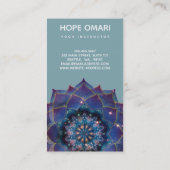 Boho Nebula Mandala, Mystical Visitekaartje (Achterkant)