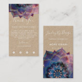 Boho Nebula Mandala, Mystical Visitekaartje (Voorkant / Achterkant)