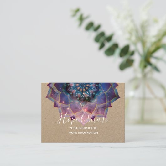 Boho Nebula Mandala, Mystical Visitekaartje (Staand voorkant)