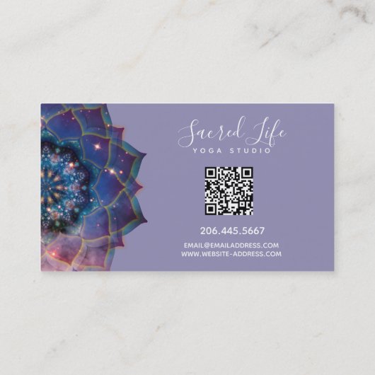 Boho Nebula Mandala, Mystical Visitekaartje (Achterkant)