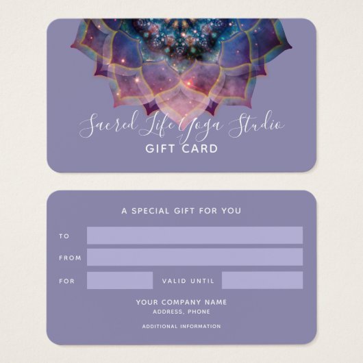 Boho Nebula Mandala, Mystical Visitekaartje (Voorkant /achterkant)