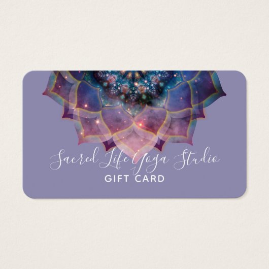 Boho Nebula Mandala, Mystical Visitekaartje (Voorkant)