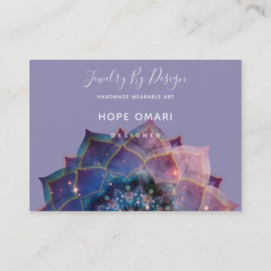 Boho Nebula Mandala, Mystical Visitekaartje (Achterkant)