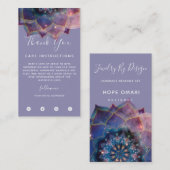 Boho Nebula Mandala, Mystical Visitekaartje (Voorkant / Achterkant)