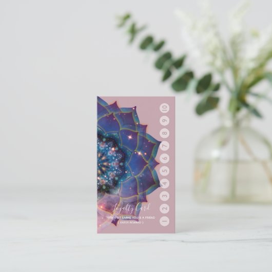 Boho Nebula Mandala, Mystical Visitekaartje (Staand voorkant)