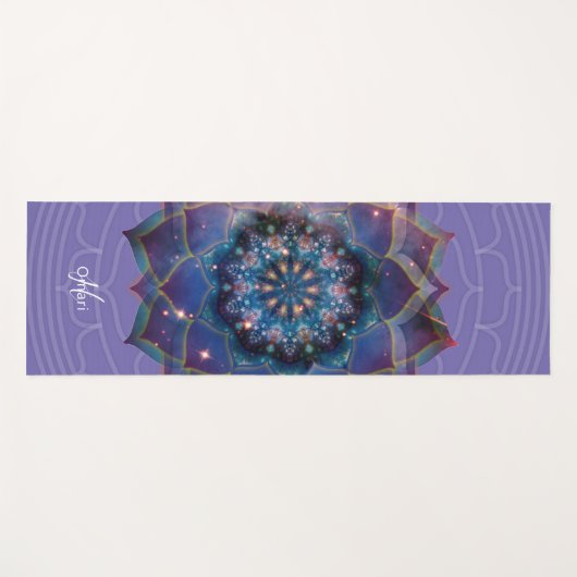Boho Nebula Mandala, Mystical Yogamat (Voorkant (horizontaal))