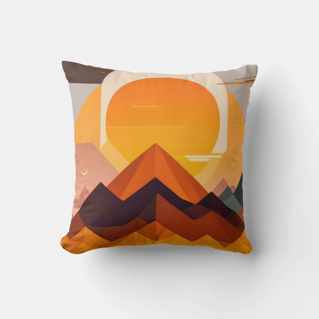BOHO NEO GEO SUNSET KUSSEN (Voorkant)