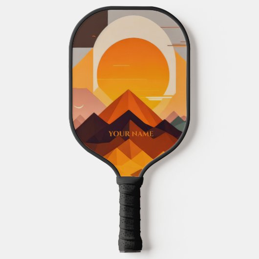 BOHO NEO GEO SUNSET PICKLEBALL PADDLE (Voorkant)