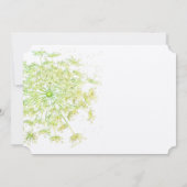 Boho Neo Mint Green Queen Anne's Lace Wedding Kaart (Achterkant)
