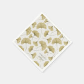 Boho nepgoud botanisch patroon monogram servet (Hoek)