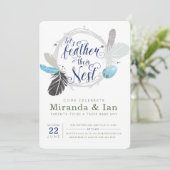 Boho Nest Baby Shower Uitnodiging (Staand voorkant)