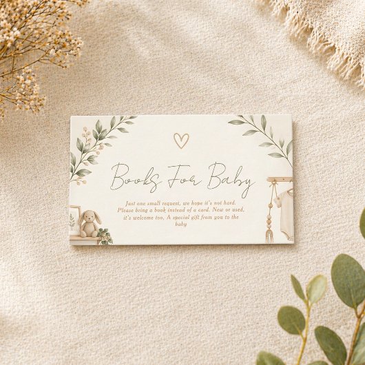 Boho Nesting Party Boeken voor Baby Kaart