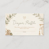 Boho Nesting Party Luiers Raffle Tickets Informatiekaartje (Voorkant)