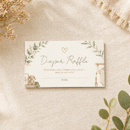 Boho Nesting Party Luiers Raffle Tickets Informatiekaartje