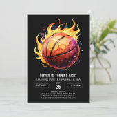 Boho Net Gelukkige Basketbal Verjaardag Kaart (Staand voorkant)