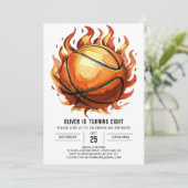Boho net pastel basketbal verjaardag kaart (Staand voorkant)