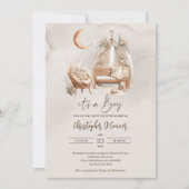 Boho neutraal aardeachtig kinderdagverblijf nook b kaart (Voorkant)