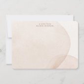 Boho Neutraal Bohemian Beige Tonal Gepersonaliseer Notitiekaartje (Voorkant)