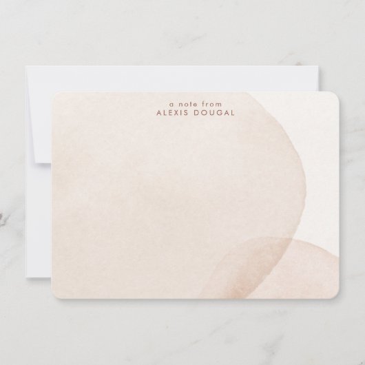 Boho Neutraal Bohemian Beige Tonal Gepersonaliseer Notitiekaartje (Voorkant)