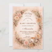 Boho Neutraal Een Baby Brouwt Kaart (Voorkant)
