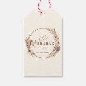 Boho Neutraal Eid Mubarak Cadeaubijslab Elegante P Cadeaulabel (Voorkant)