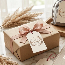 Boho Neutraal Eid Mubarak Cadeaubijslab Elegante P Cadeaulabel