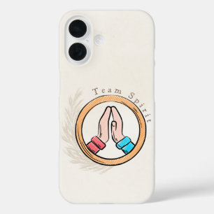 Boho Neutraal Moderne telefoonhoes teamgeest iPhone 16 Hoesje