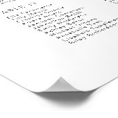 Boho Neutraal Paarse bruiloft Zitting Chart Poster (Hoek)