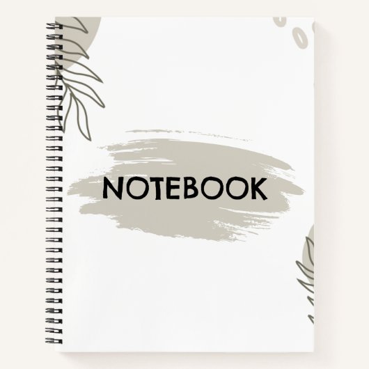 Boho Neutraal Schoon Notitieboek Journaal (Voorkant)