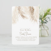 Boho neutraal wit Vrijgezellenfeest Kaart (Staand voorkant)