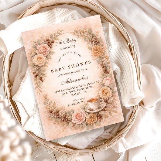 Boho Neutral A Baby Is Brewing Kaart