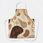 Boho Neutral Apron – Modern Minimalist Pattern Schort (Voorkant)