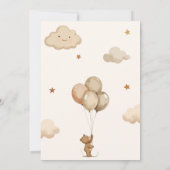 Boho Neutral Bearly Wait Teddy Bear-Baby shower Bedankkaart (Achterkant)