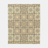 Boho Neutral Beige  geïnspireerde quiltpatroon Fleece Deken (Voorkant)