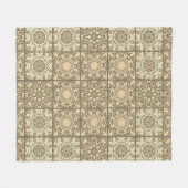 Boho Neutral Beige  geïnspireerde quiltpatroon Fleece Deken (Voorkant (Horizontaal))