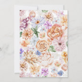 Boho Neutral Bloemen Baby shower Kaart (Achterkant)