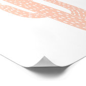 Boho Neutral Blush Cactus Cacti Nursery Decor Baby Poster (Hoek)