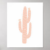 Boho Neutral Blush Cactus Cacti Nursery Decor Baby Poster (Voorkant)